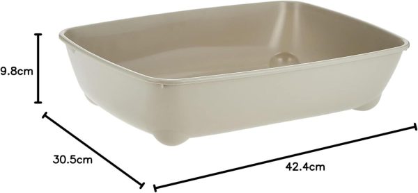 Premium Warm Grey Cat Litter Tray – Stylish & Durable 42cm Design for Happy Cats - Image 3