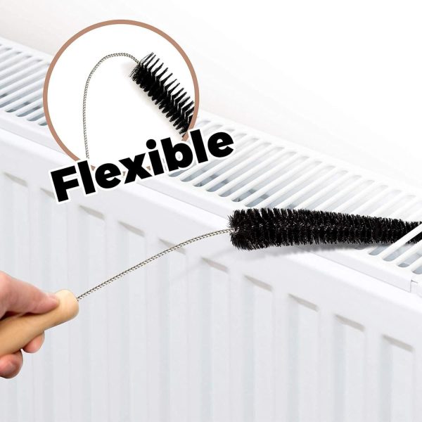 Radiator Cleaner Brush, Long Flexible Duster with Wooden Handle, 73CM - Image 4