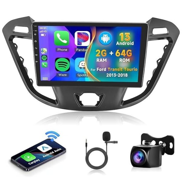 2G 64G 8 Core Android Car Stereo for Ford Transit Custom Tourneo 2013-2021