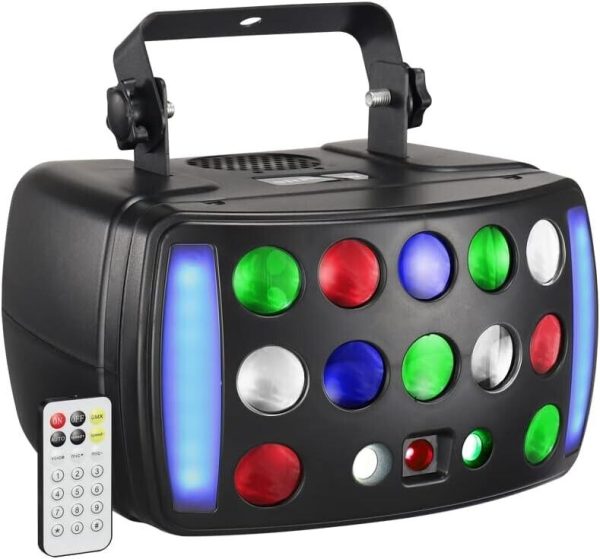 Stage Light DJ Light, WorldLite 4in1 RGBW Derby Beam LED Strobe & Marquee Effect