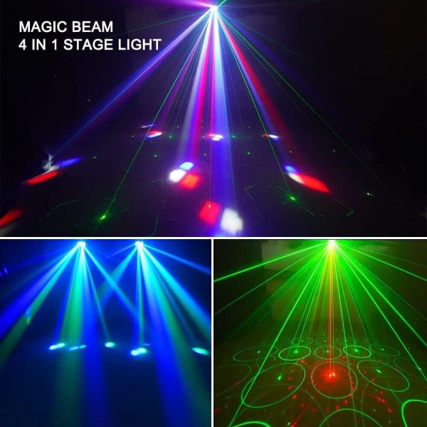 Stage Light DJ Light, WorldLite 4in1 RGBW Derby Beam LED Strobe & Marquee Effect - Image 6