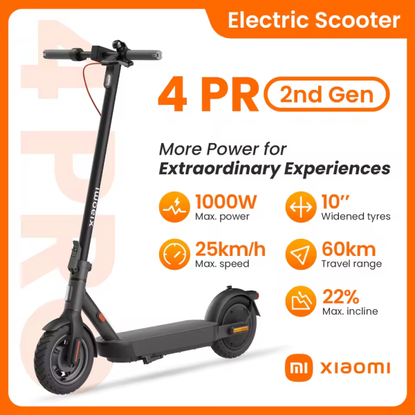 Xiaomi Electric Scooter 4 Pro - Portable Folding , 10" Tires, Bluetooth