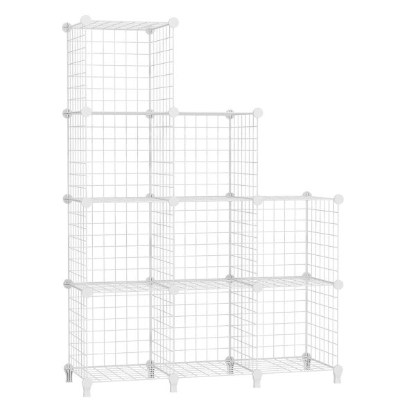 AWTATOS 9 Cube Metal Wire Storage Organizer, Freestanding Shelf for Bedroom