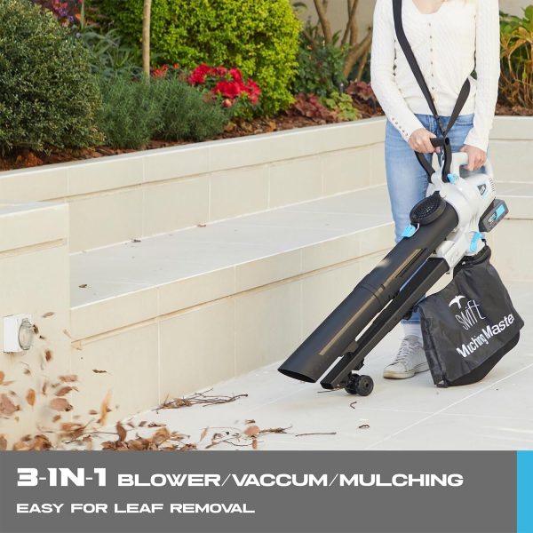 Swift 40V Cordless Leaf Blower/Vacuum/Mulcher 3-in-1 w/ Battery & Charger 30:1 - Image 2