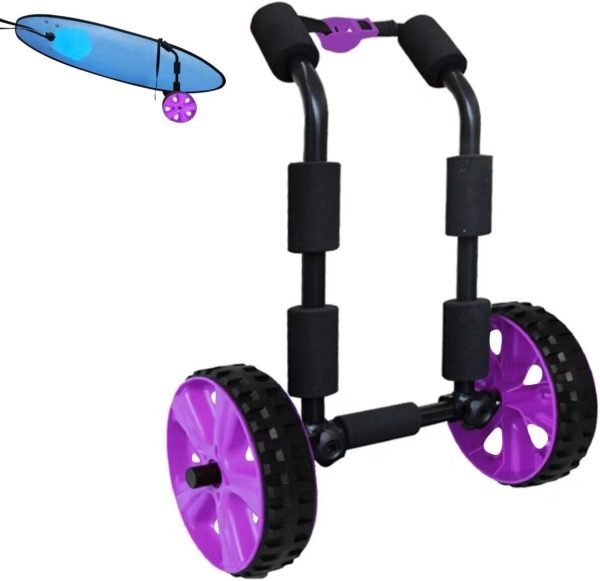 Adjustable SUP Surfboard Carrier Cart Trolley with Beach Wheels - Lightweight