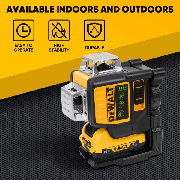 Dewalt DW089LG 3x360° Green Laser Level | 12 Lines | Vertical & Horizontal - Image 4