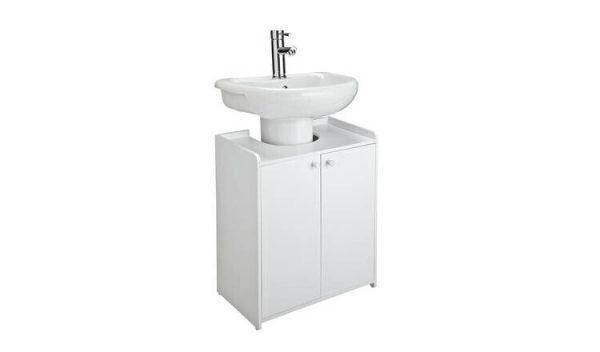 Argos Home Prime Under Sink Unit - White, 2 Doors, 1 Shelf, Freestanding Storage