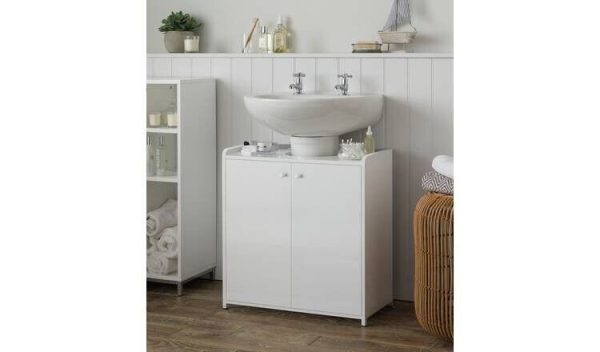 Argos Home Prime Under Sink Unit - White, 2 Doors, 1 Shelf, Freestanding Storage - Image 2