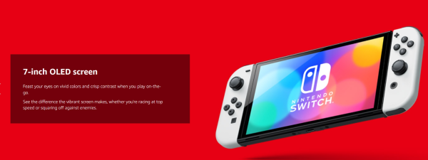 Nintendo Switch (OLED Model) with White Joy-Con - Image 3