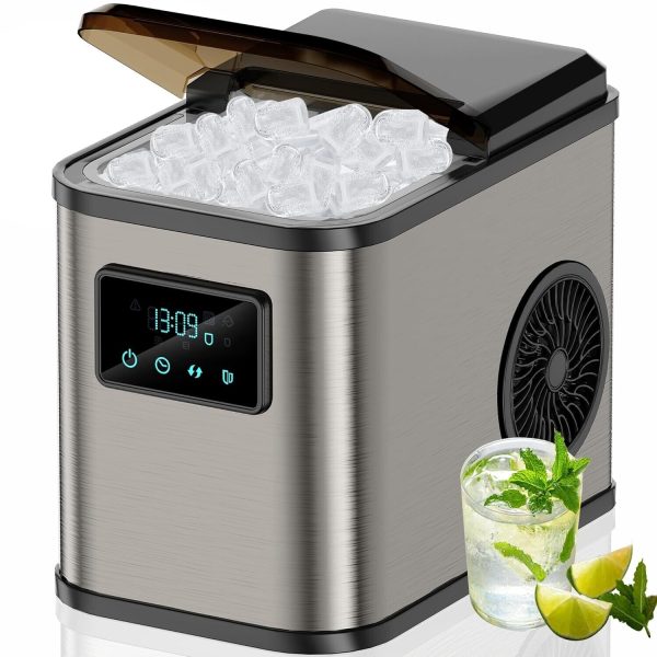 KeeGone Countertop Ice Maker – 9 Cubes in 10 Mins, 26lbs/24Hrs, Self-Cleaning