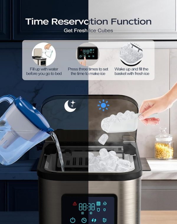 KeeGone Countertop Ice Maker – 9 Cubes in 10 Mins, 26lbs/24Hrs, Self-Cleaning - Image 3