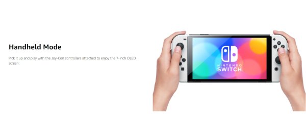 Nintendo Switch (OLED Model) with White Joy-Con - Image 7